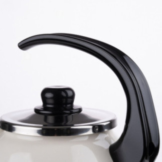 Czajnik emaliowany ecru 2,5l na kuchenkę gaz i indukcję