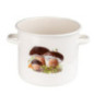 Garnek emaliowany z pokrywką GRZYBKI kremowy 7l