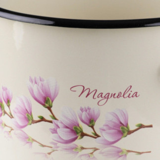 Garnek emaliowany MAGNOLIA kremowy 3l na gaz i indukcję