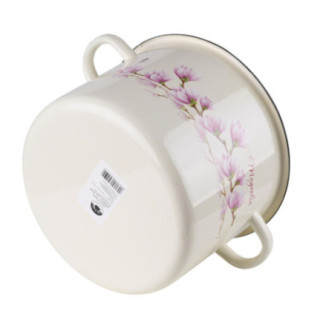 Garnek emaliowany MAGNOLIA kremowy 5,5l na indukcję i gaz