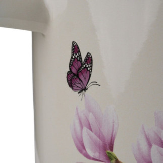 Garnek emaliowany z pokrywką MAGNOLIA kremowy 9l