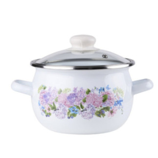 Komplet 3 garnków emaliowanych BEZ biały 2,5l/3,5l/5l
