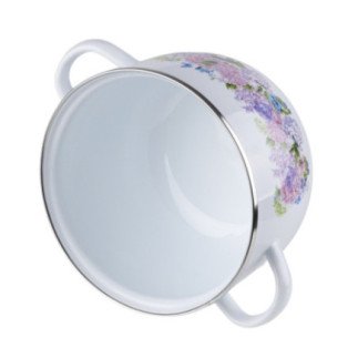 Komplet 3 garnków emaliowanych BEZ biały 2,5l/3,5l/5l