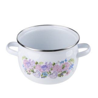 Komplet 3 garnków emaliowanych BEZ biały 2,5l/3,5l/5l