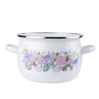 Komplet 3 garnków emaliowanych BEZ biały 2,5l/3,5l/5l