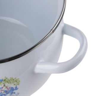 Komplet 3 garnków emaliowanych BEZ biały 2,5l/3,5l/5l