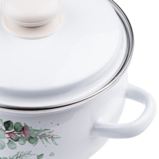 Komplet 4 garnków emaliowanych EUKALIPTUS 1,5l/2,5l/3,5l/5l