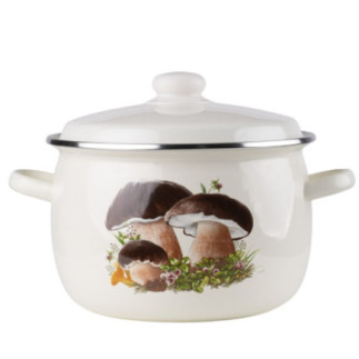 Komplet 4 garnków emaliowanych GRZYBKI 1,5l-5l EMALIA RYBNIK