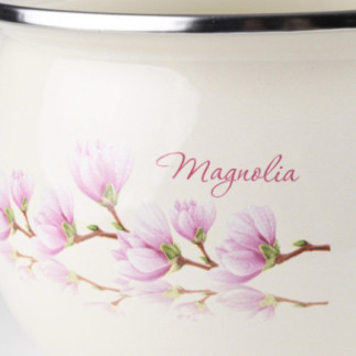 Komplet 4 garnków emaliowanych MAGNOLIA kremowe |