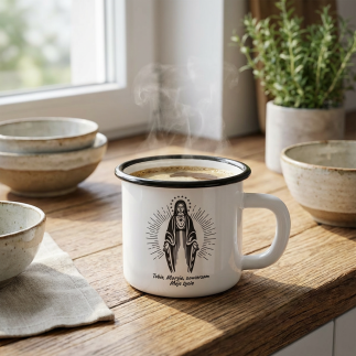 Kubek emaliowany Maryja 350 ml - Emalia Rybnik