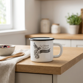 Kubek emaliowany Św Michał 350 ml - Emalia Rybnik